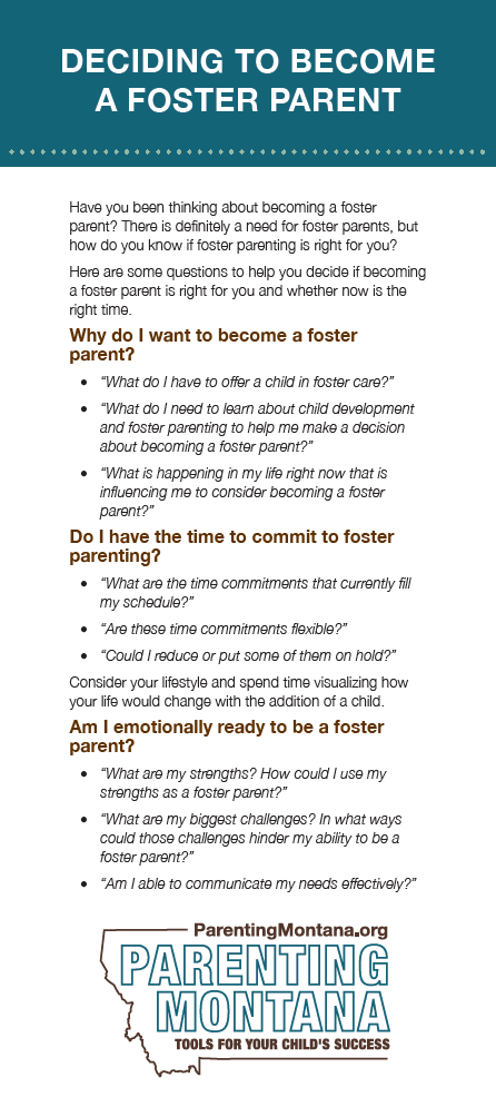 Deciding to Become a Foster Parent
